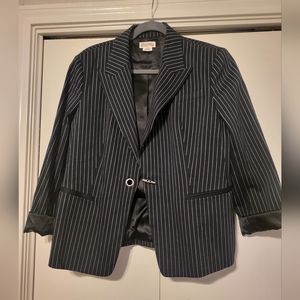 Michael Kors Black Pin Striped Women's Blazer Size 16